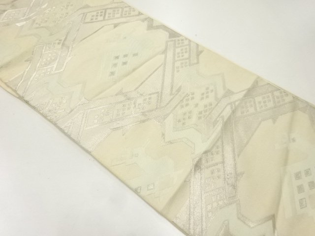 JAPANESE KIMONO / ANTIQUE FUKURO OBI / SILK / WOVEN ARISUGAWA PATTERN